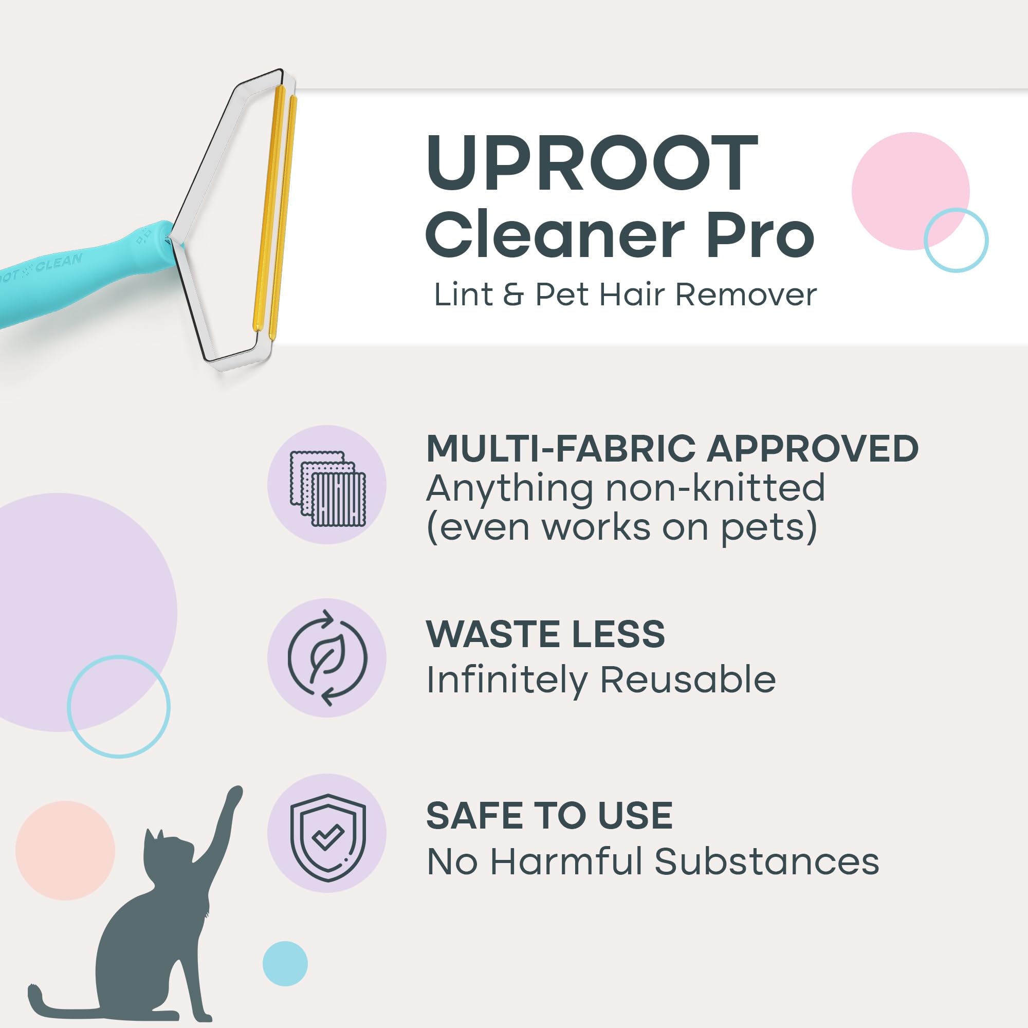 Uproot Clean Pro reusable design saves waste and money over time.