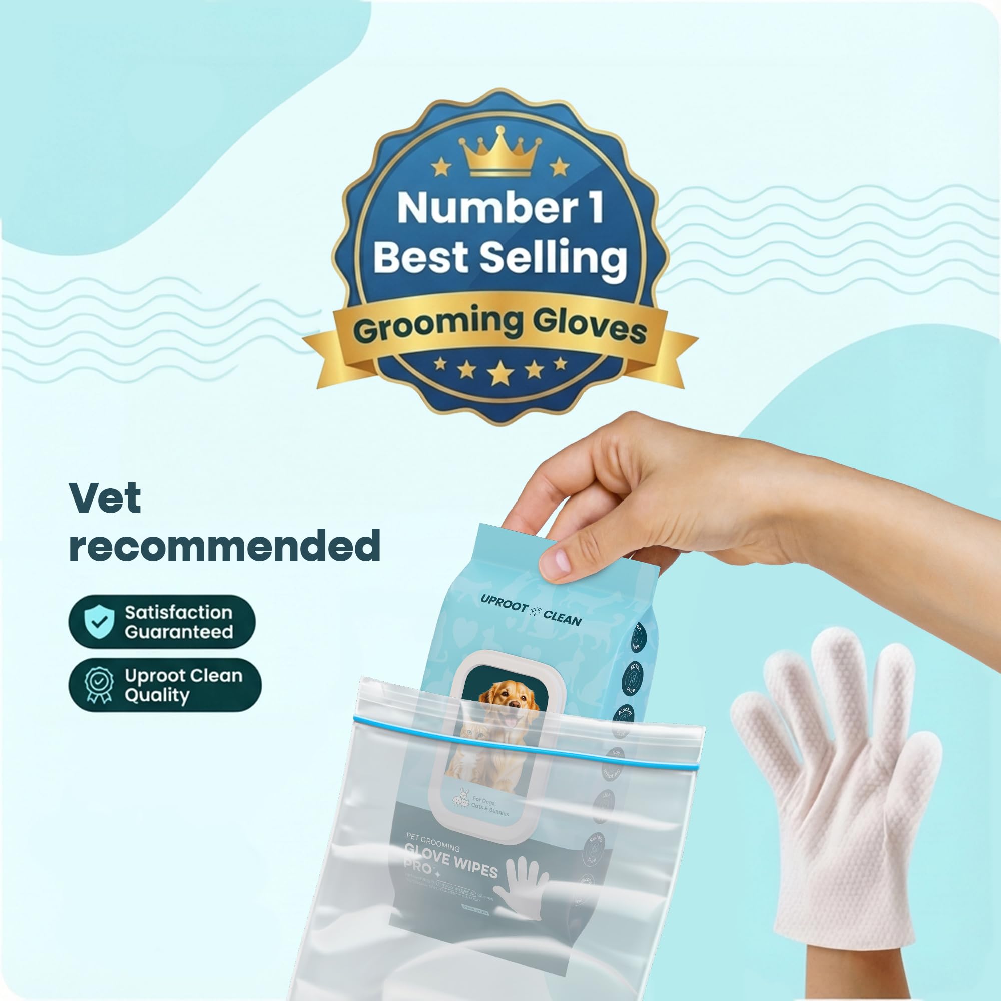 Uproot Clean QuickClean Gloves Pro deodorize and gently cleanse without rinsing.