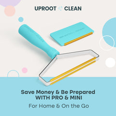 Uproot Cleaner Pro on cat tower capturing loose fur without fabric damage