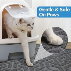 UPSKY litter mat waterproof base protects floors from moisture.