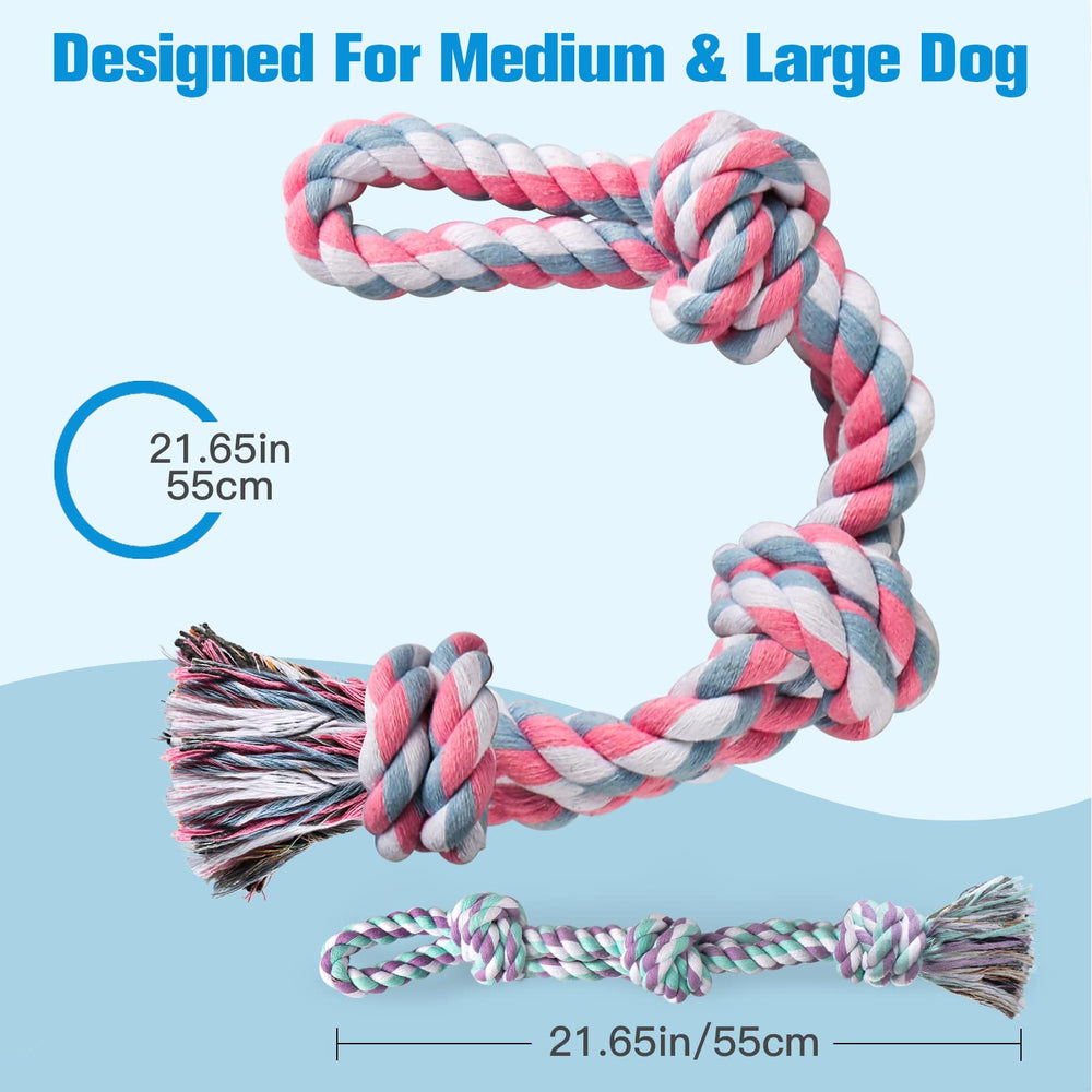 UPSKY dental-cleaning rope toy highlighting cotton fibers for dental routines