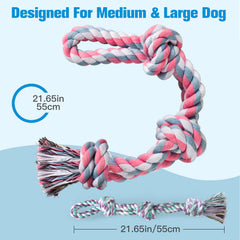 UPSKY dental-cleaning rope toy highlighting cotton fibers for dental routines