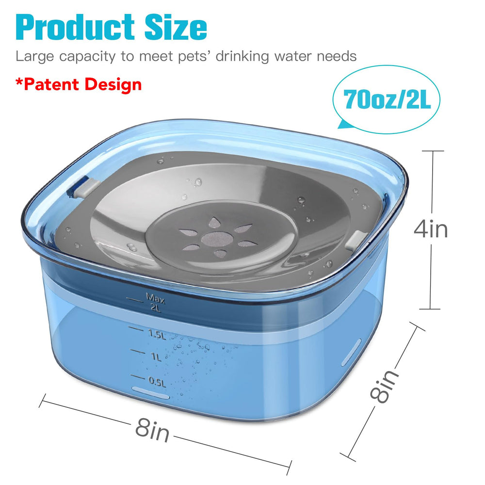 UPSKY diaphanous design water bowl allows quick water level checks