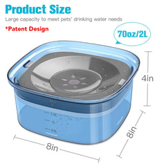 UPSKY diaphanous design water bowl allows quick water level checks