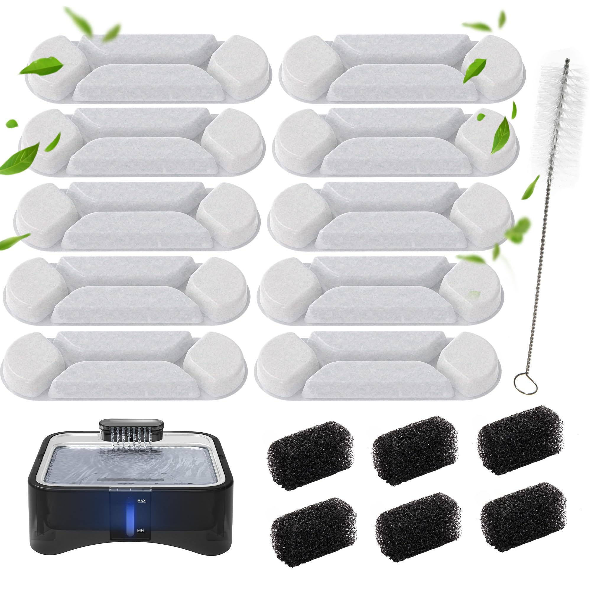 UPSKY 2.25Gal elevated dog fountain kit showing a complete hydration system for clean water.