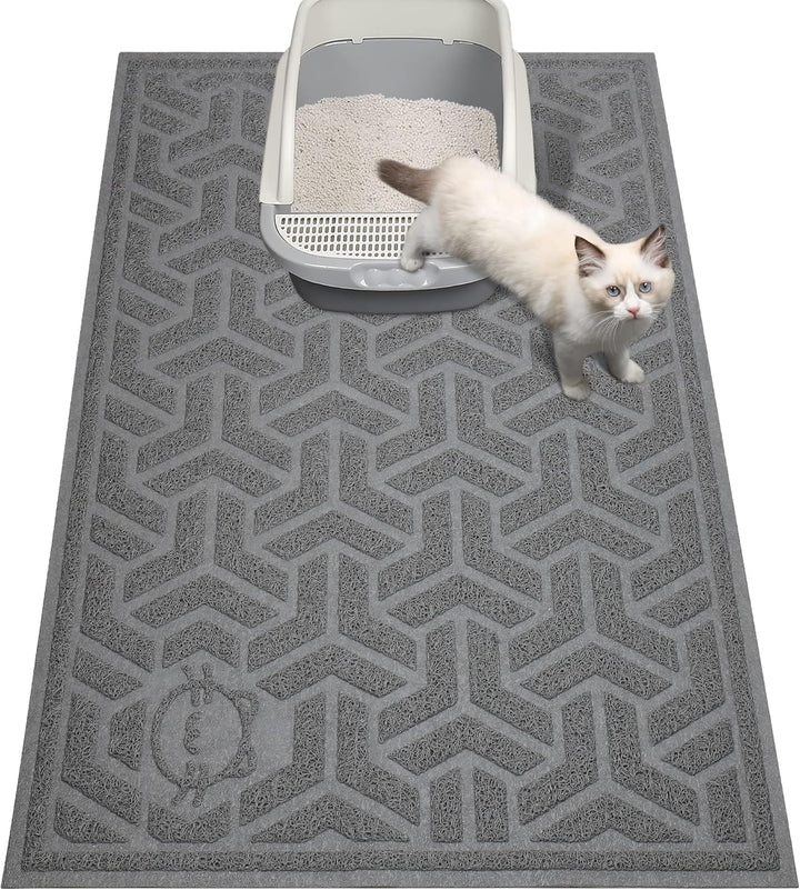 UPSKY cat litter mat large 35x24 traps litter for a cleaner space