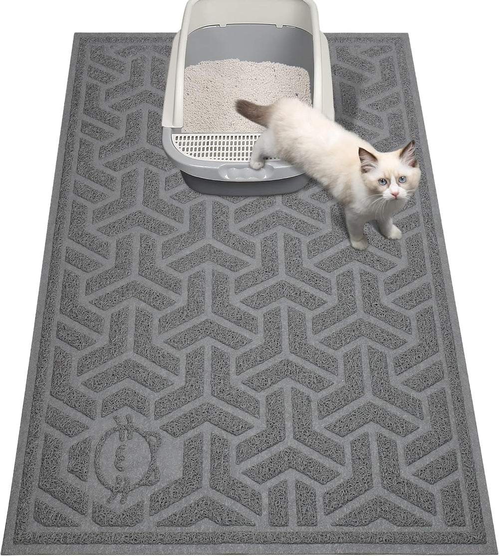 UPSKY cat litter mat large 35x24 traps litter for a cleaner space