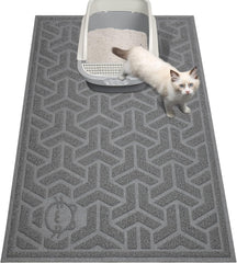 UPSKY cat litter mat large 35x24 traps litter for a cleaner space