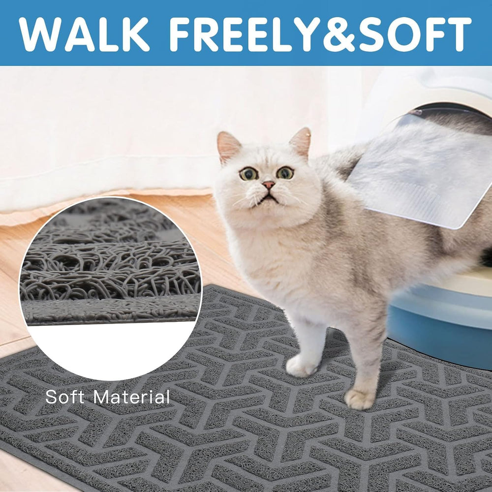 UPSKY cat litter mat size 35x24 clearly shows product dimensions