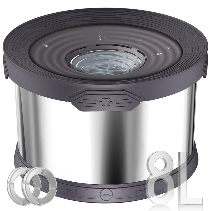 Upsky 8L large-capacity dog water bowl keeps pets hydrated without frequent refills.
