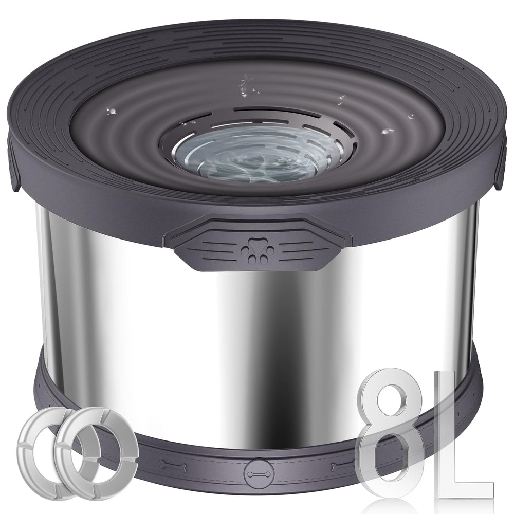 Upsky 8L large-capacity dog water bowl keeps pets hydrated without frequent refills.
