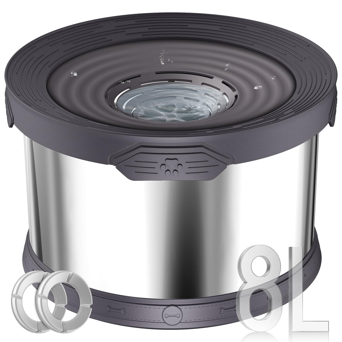 Upsky 8L large-capacity dog water bowl keeps pets hydrated without frequent refills.