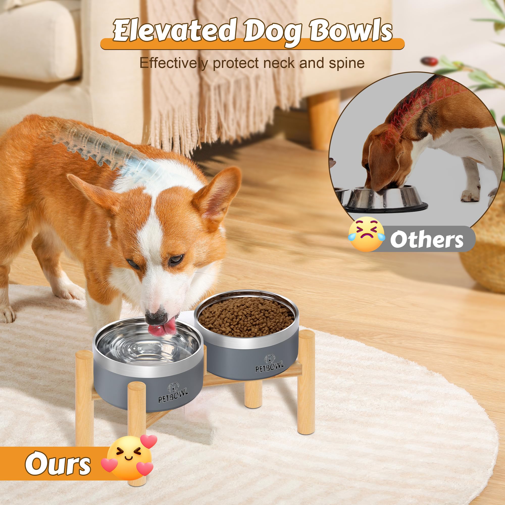 Upsky stainless steel bowls are easy to clean and maintain after meals