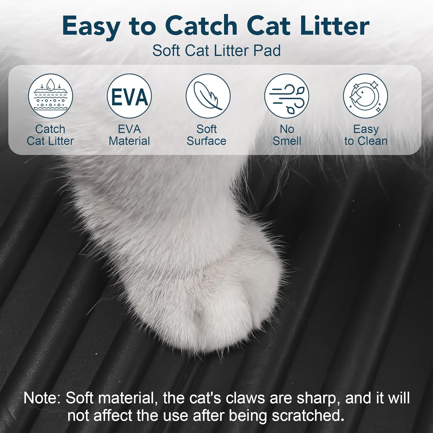 UPSKY litter mat is easy to clean by rinse and air-dry