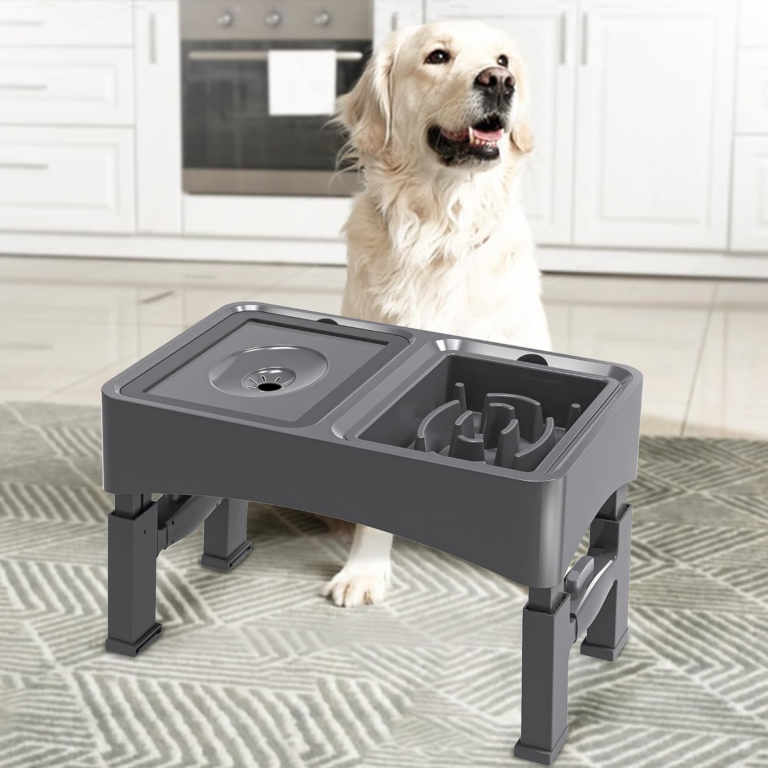 UPSKY sturdy anti-slip elevated feeding station improves daily routine.