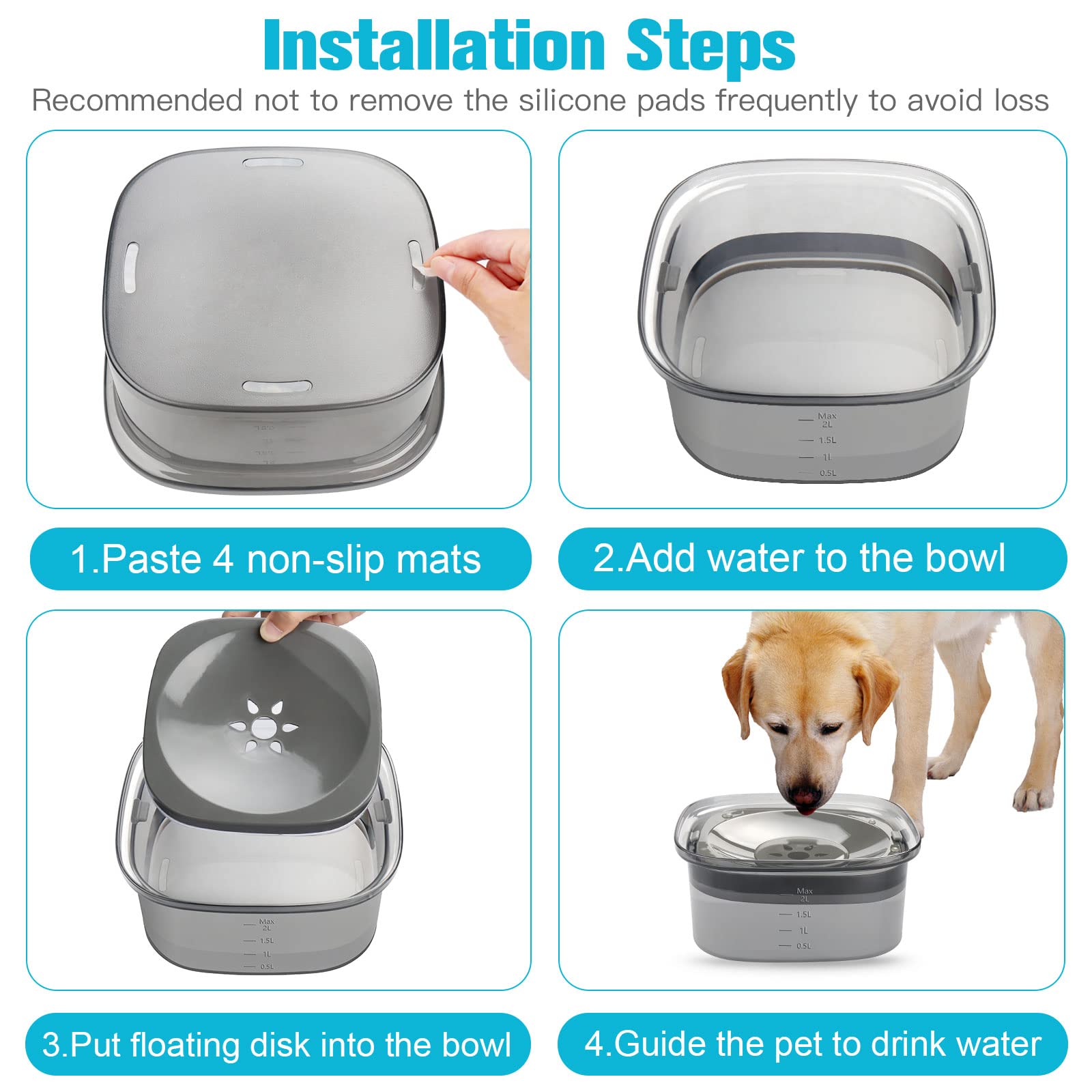 UPSKY floating disk disassembly highlights easy cleaning access.