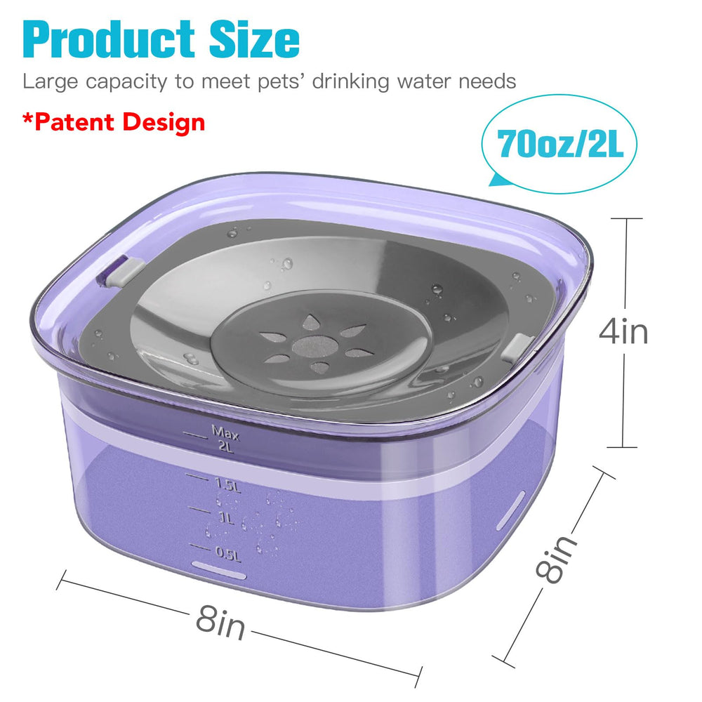 UPSKY no-spill dog water bowl anti-spill anti-slip design prevents messes