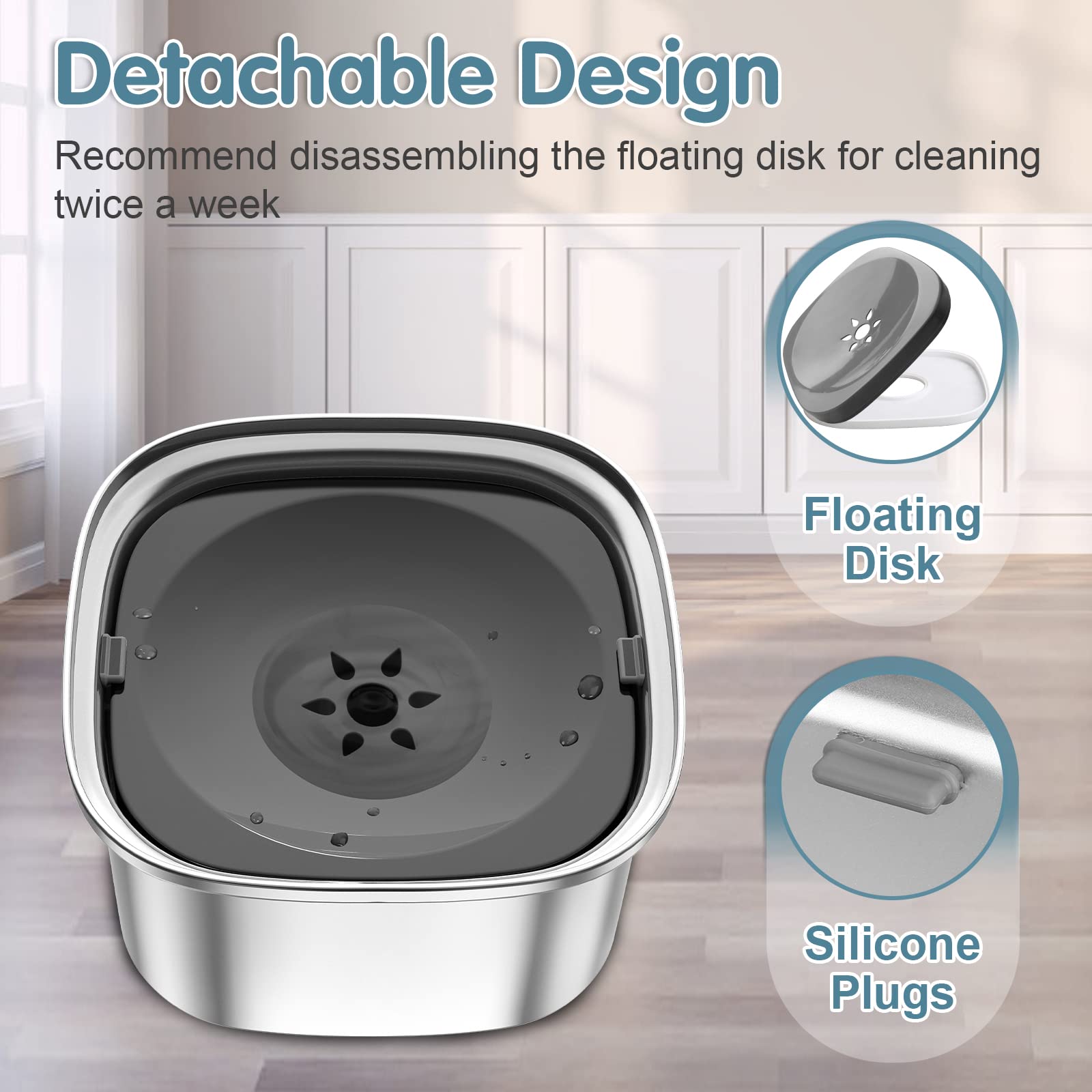 UPSKY slow-water-feeder disk slows drinking and reduces splashes