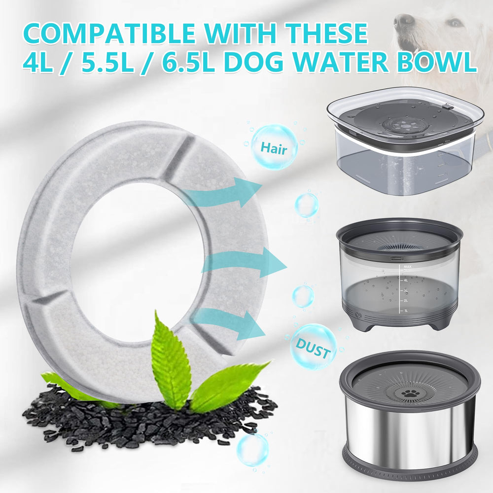 UPSKY stainless steel dog bowl with no spill feature and filters