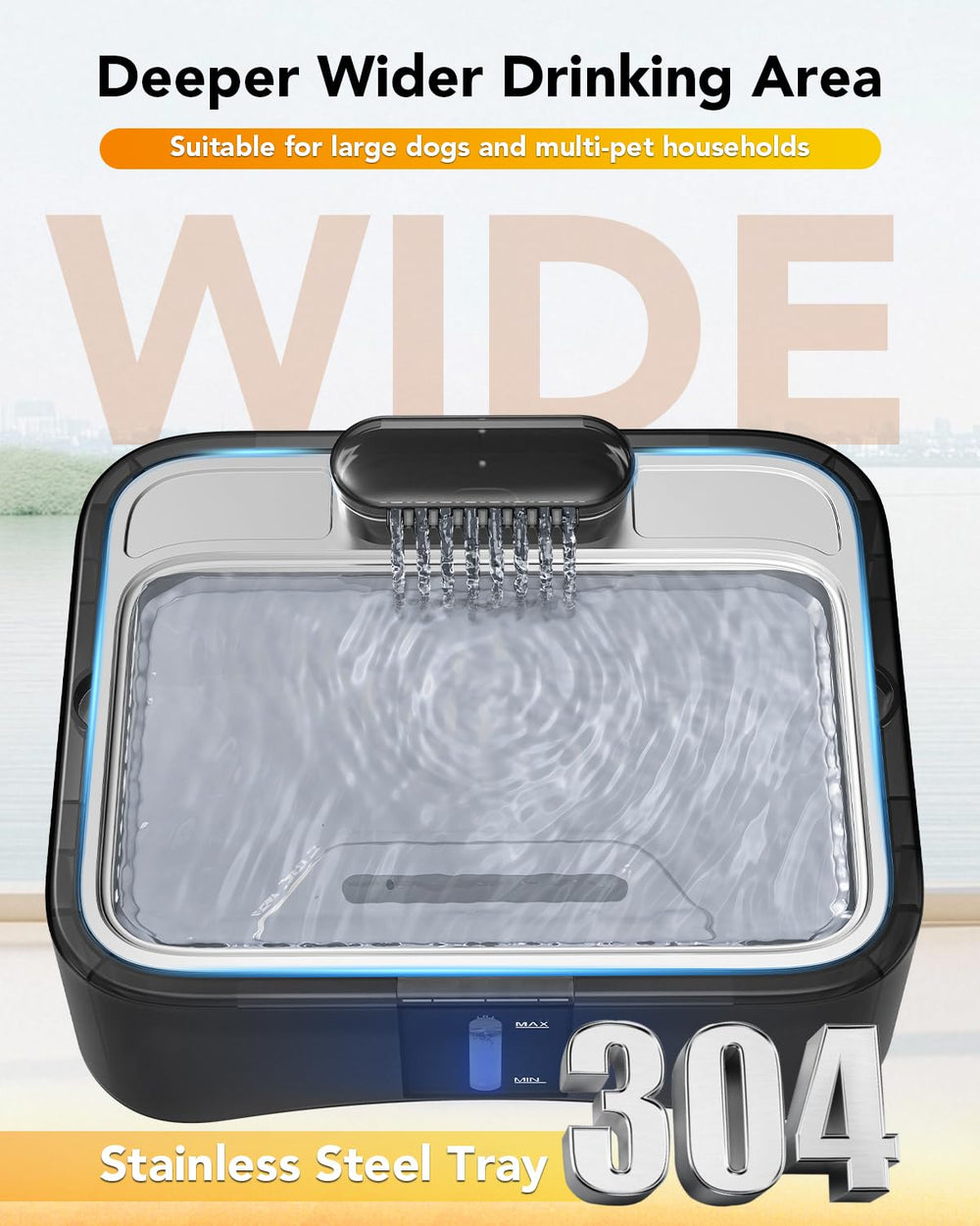 UPSKY water level window helps monitor hydration at a glance