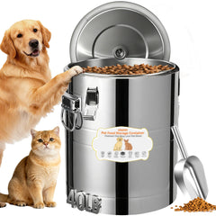 UPSKYPET 40lb container viewed from the front showing sturdy storage for dry pet food