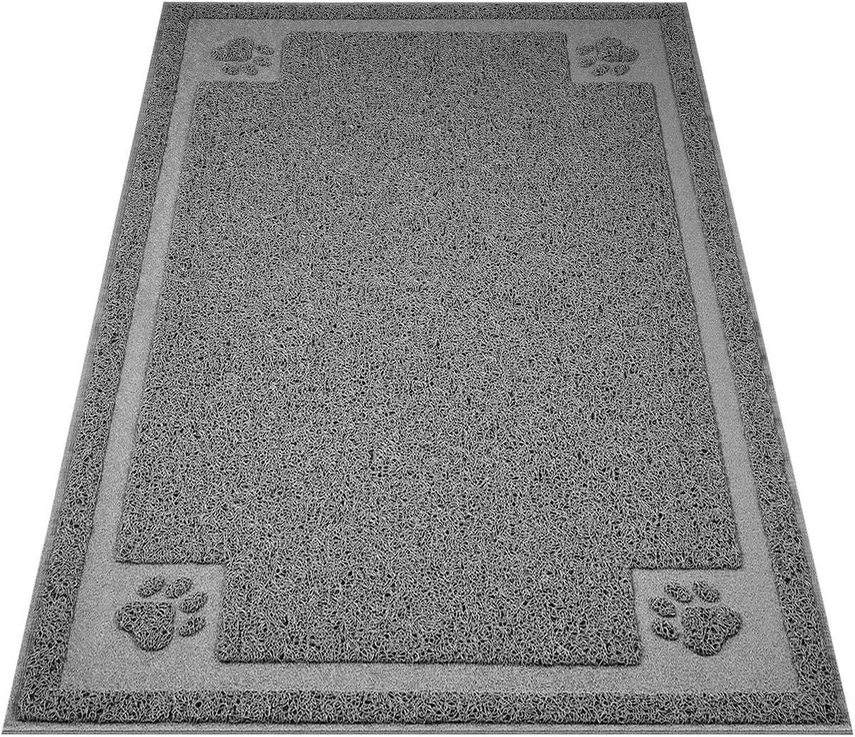 UPSKY large cat litter mat in 35x23 inch view traps litter at the source.