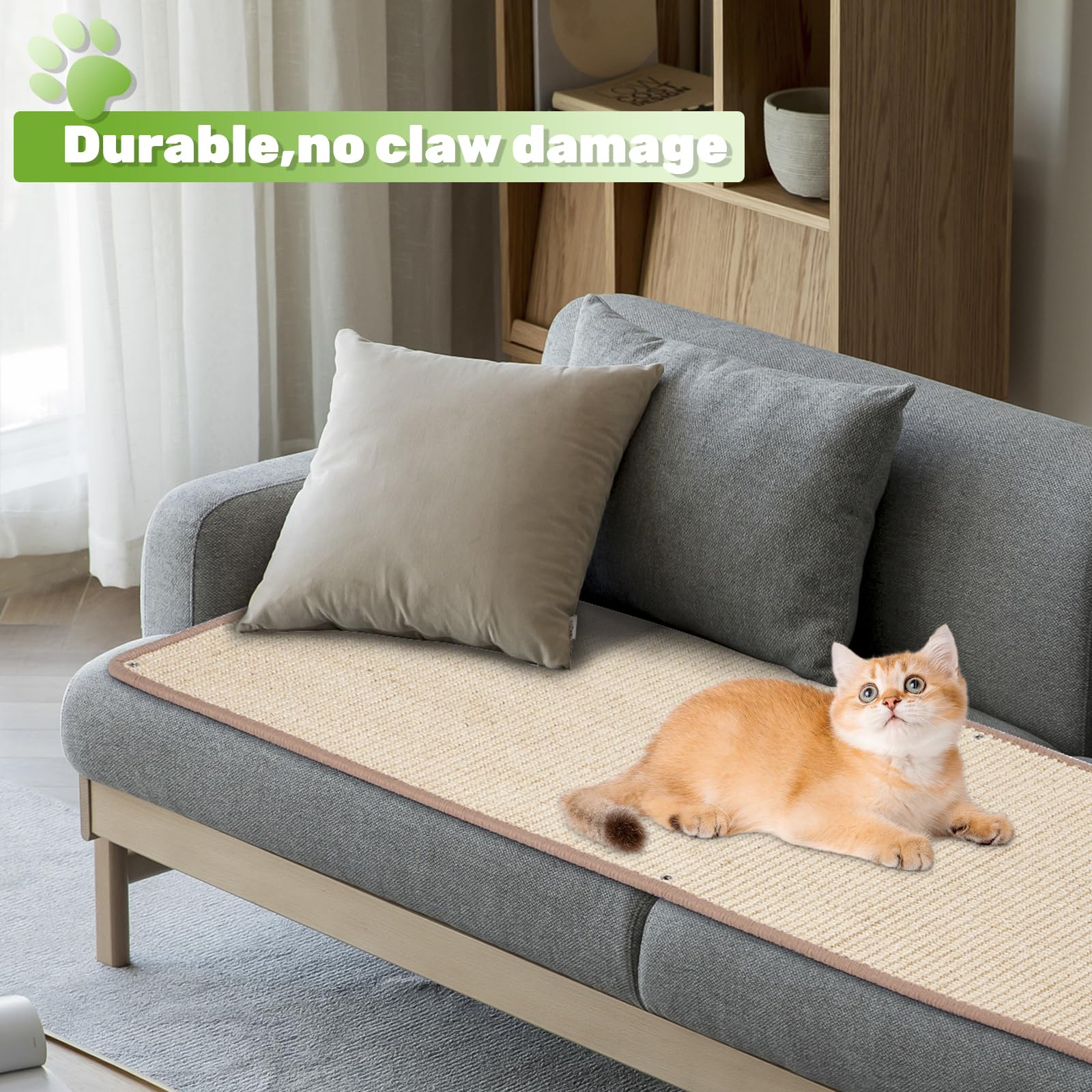 Uranshin sisal cat climbing carpet for walls offers a tall, engaging outlet.