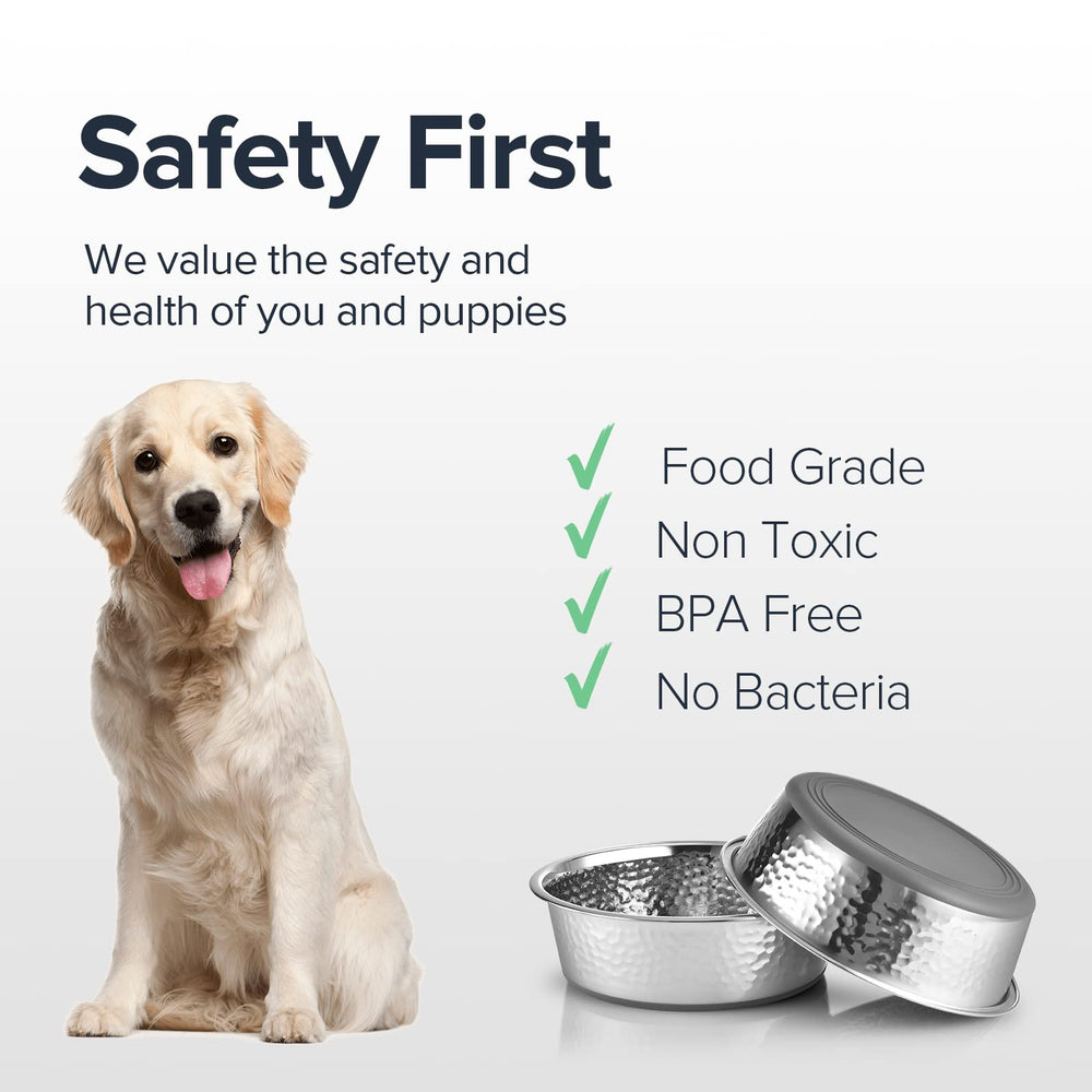 URBUDDIES non-slip rubber bottom keeps bowls steady during meals.