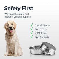 URBUDDIES non-slip rubber bottom keeps bowls steady during meals.
