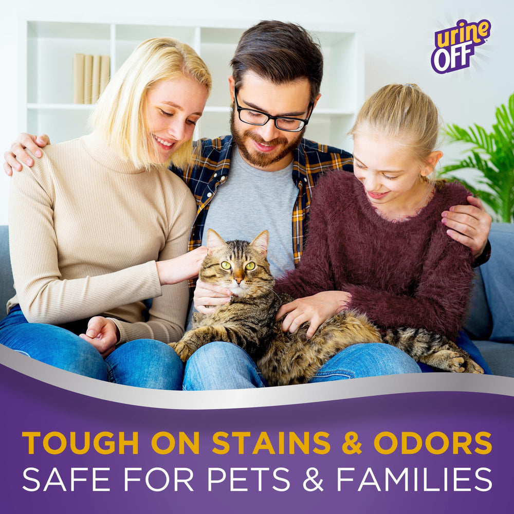 Urine Off USA-made packaging emphasizes pet-safe cleaning solution.