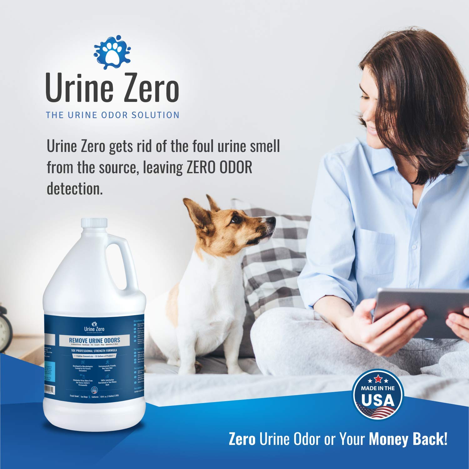 Urine Zero treating carpet and rugs to refresh spaces safely