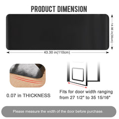 Uross carpet protector features a non-slip textured back to stay in place.