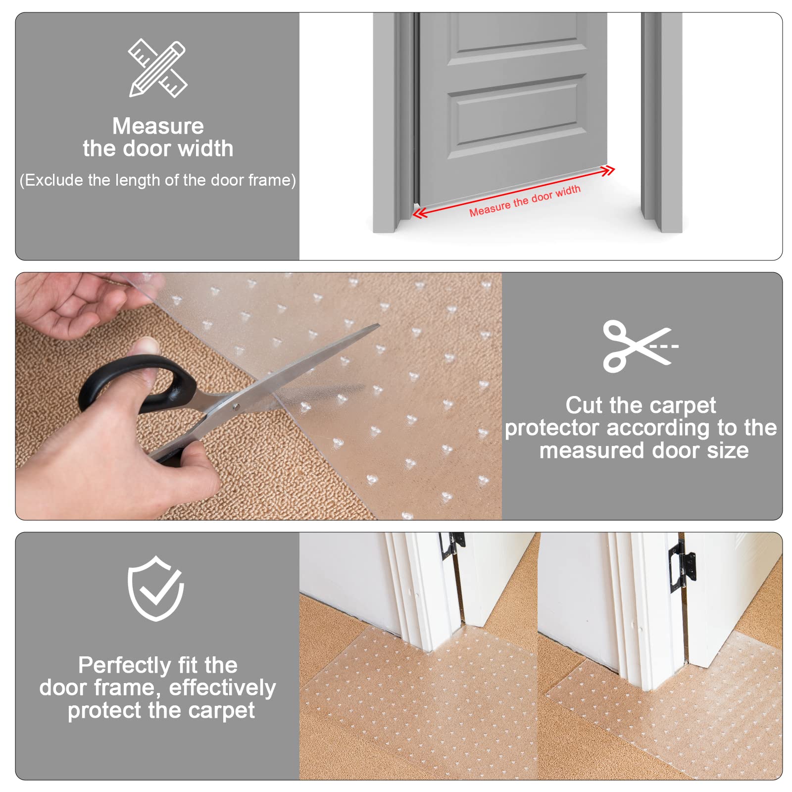 Uross protector with textured non-slip surface stays in place.