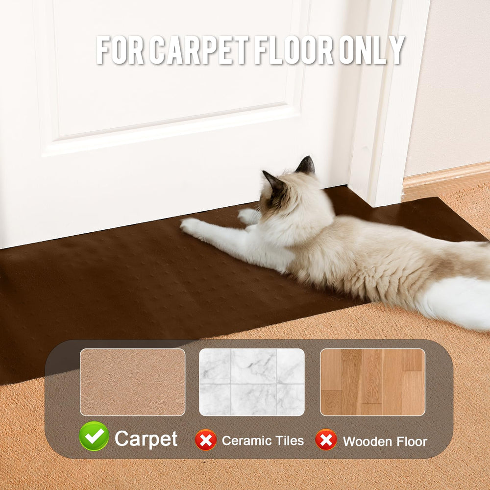 Uross carpet protector can be cut to shape for fit.