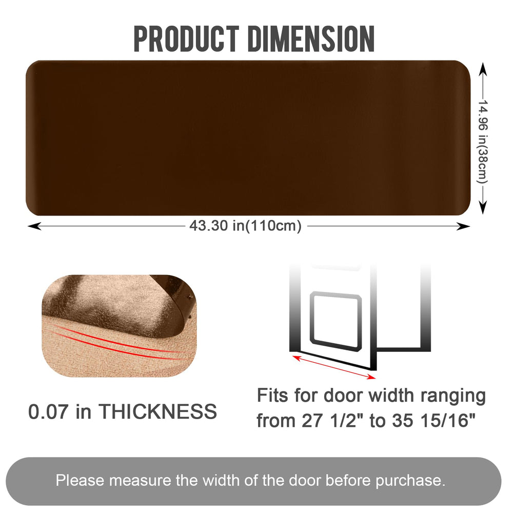 Uross carpet protector features non-slip textured surface for stability.