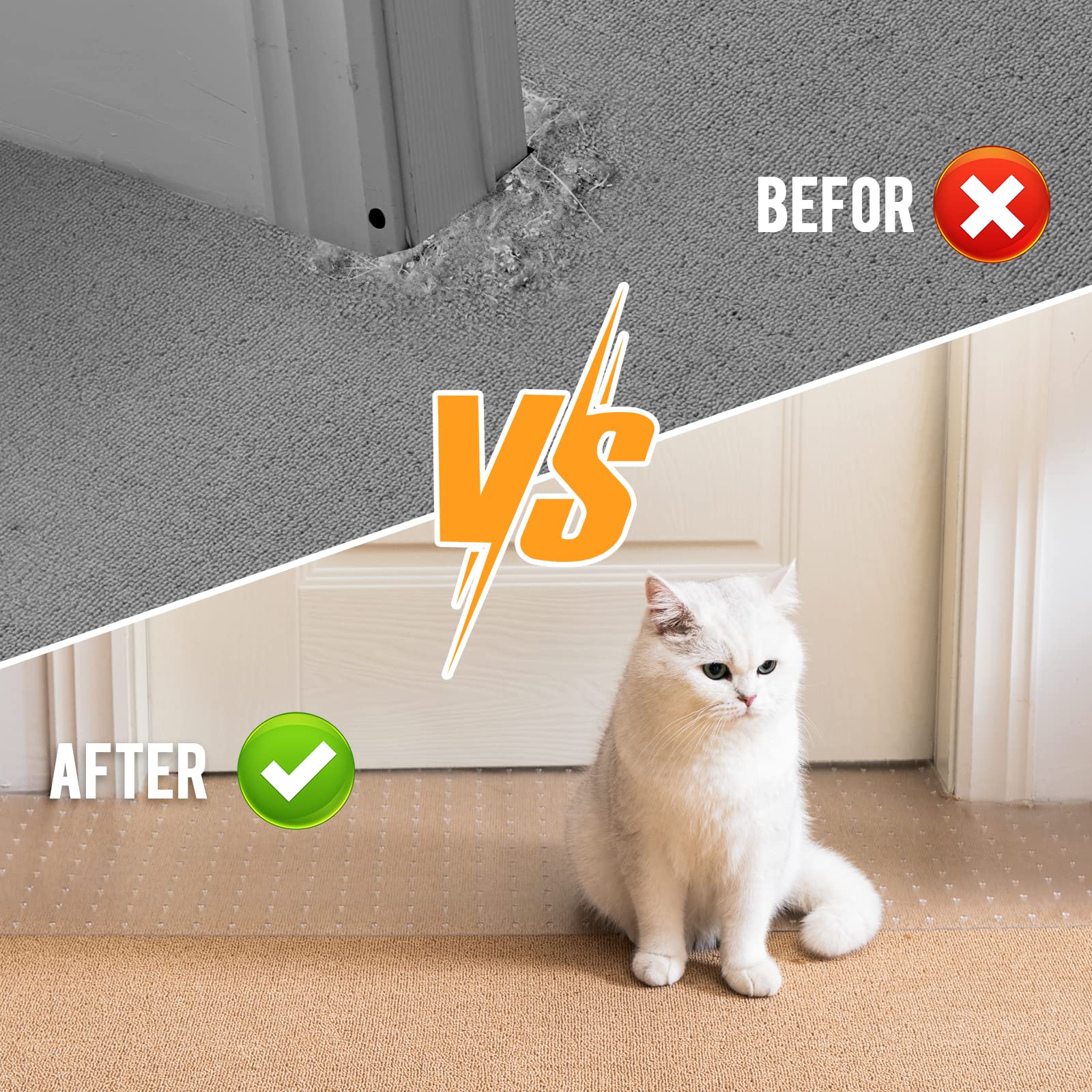 Uross cat-scratch-protector durable PVC shield for busy households