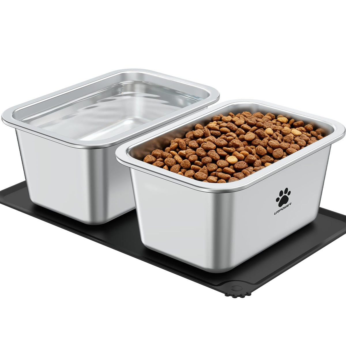 URPOWER 1.65-gallon two-pack bowls with large capacity for all-day hydration.