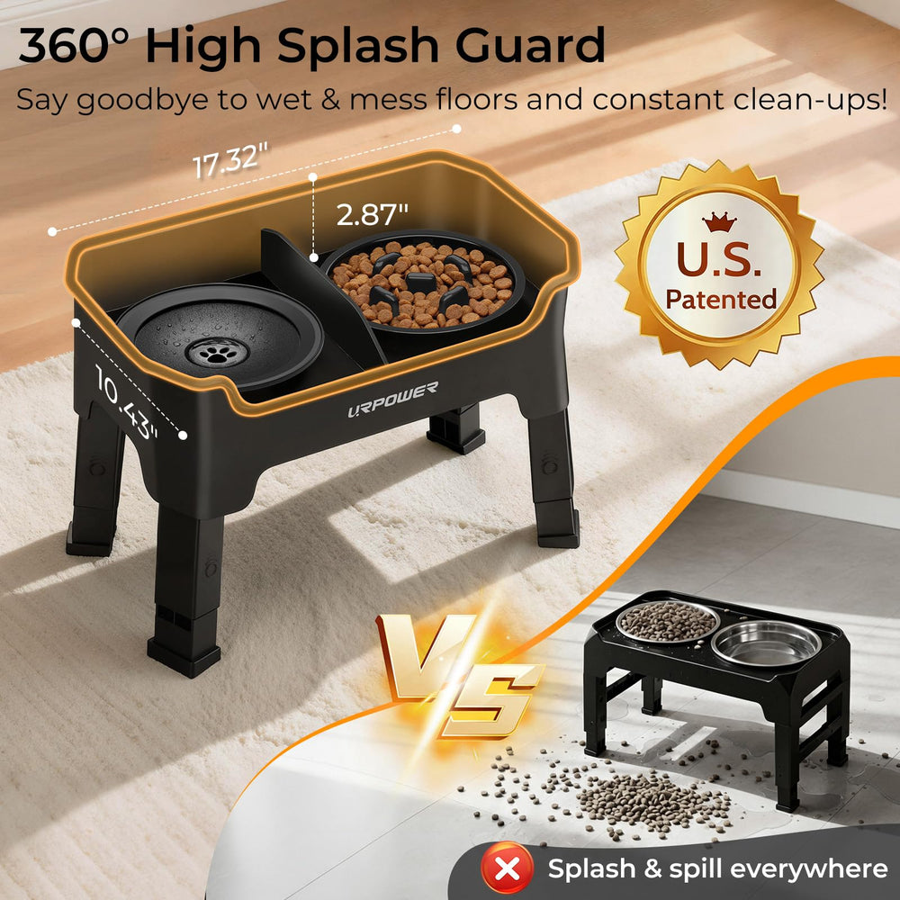 URPOWER 360-degree splash guard keeps the feeding area cleaner.