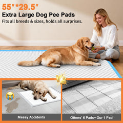 URPOWER six-layer pad with quick-dry surface absorbs spills quickly