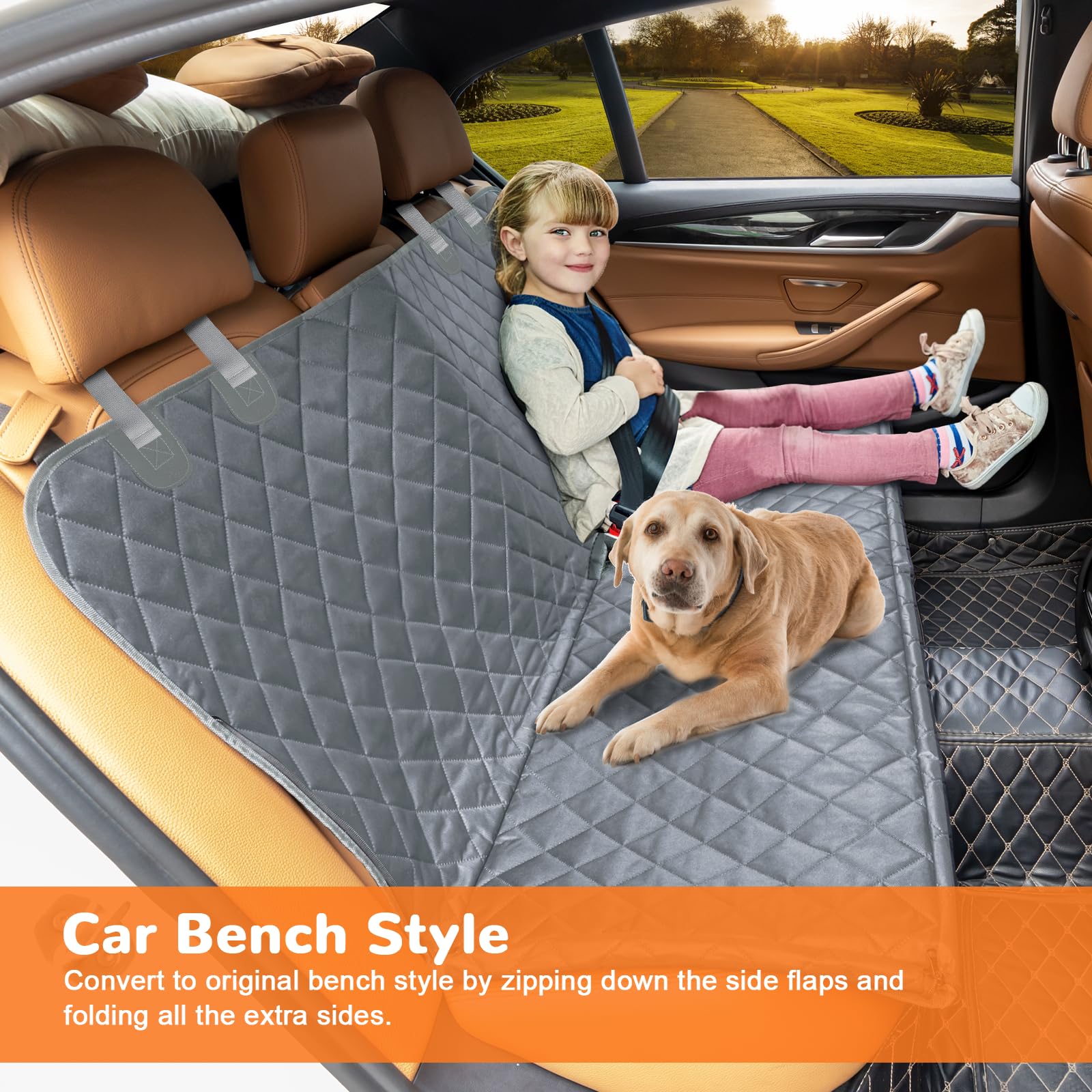 URPOWER 600D heavy duty dog seat cover protects against wear and tears