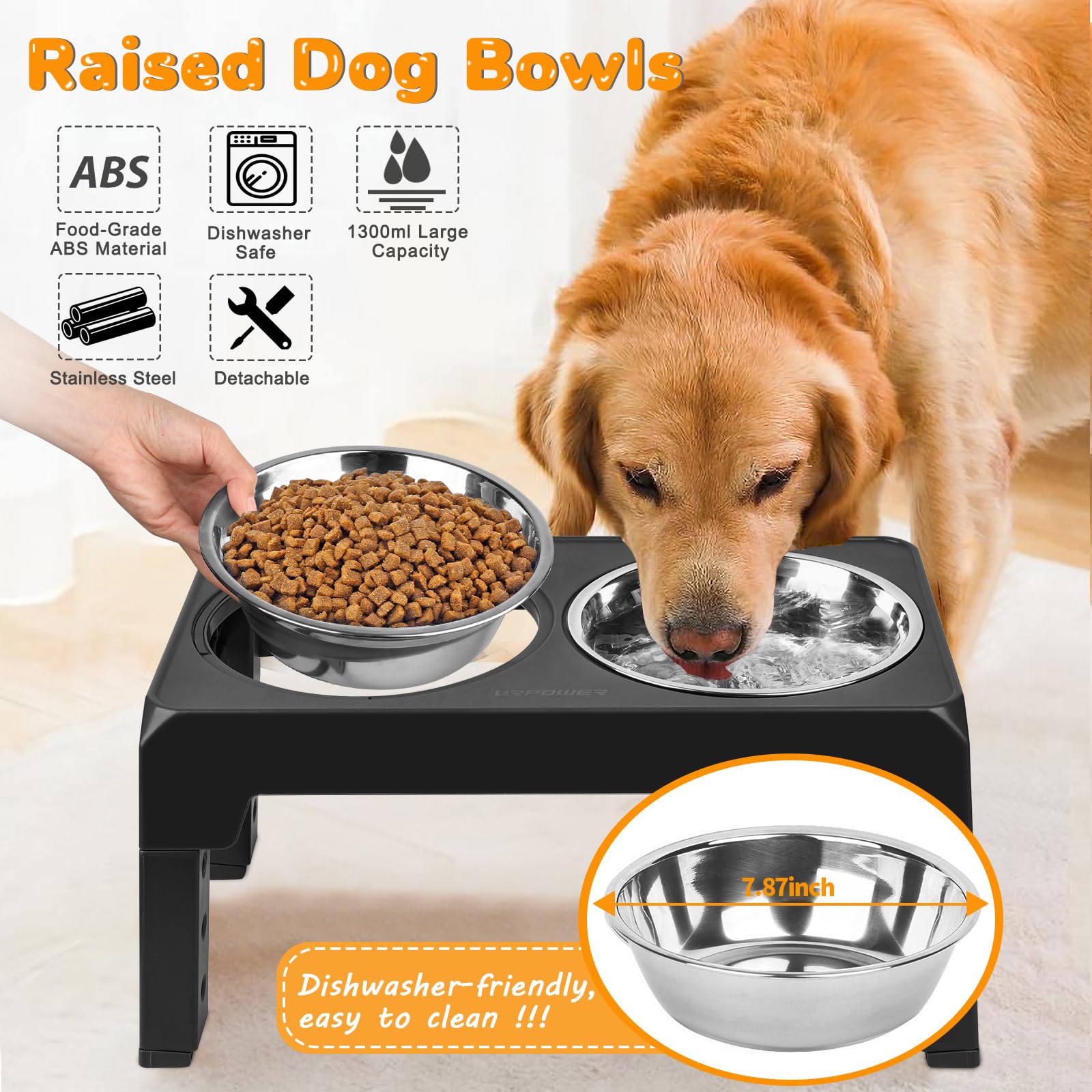 URPOWER anti-slip pads keep the stand steady during meals and prevent spills.