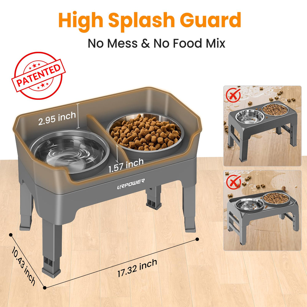 URPOWER anti-spill edges keep meals tidy and prevent spills