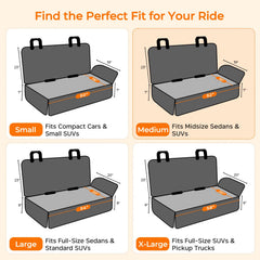 URPOWER back-seat cover with Velcro openings for easy belt and latch access.