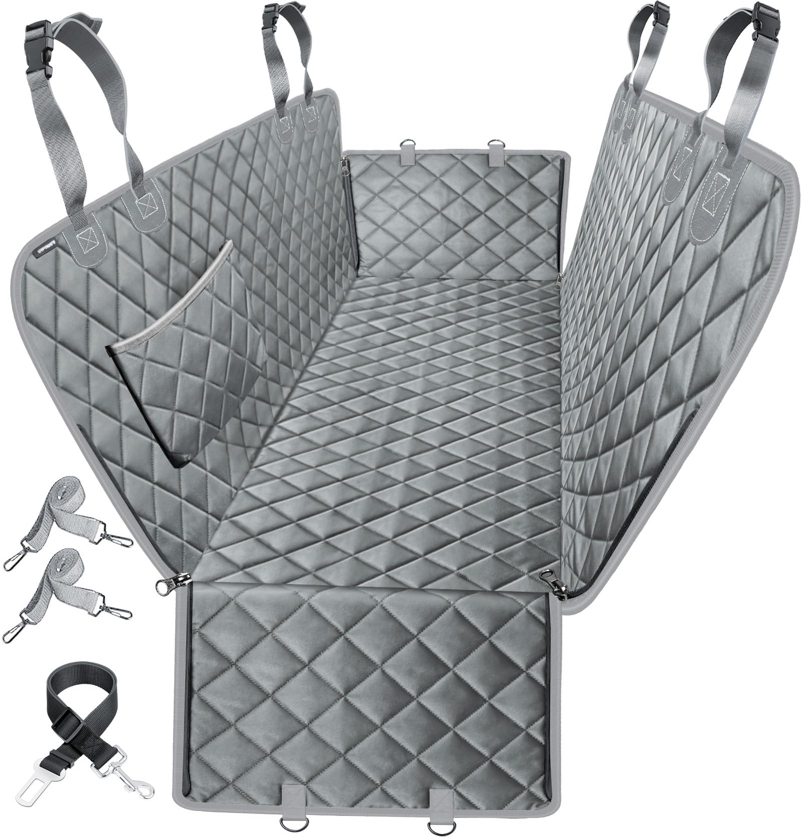 URPOWER dog car seat cover backseat setup keeps your ride clean and protected.