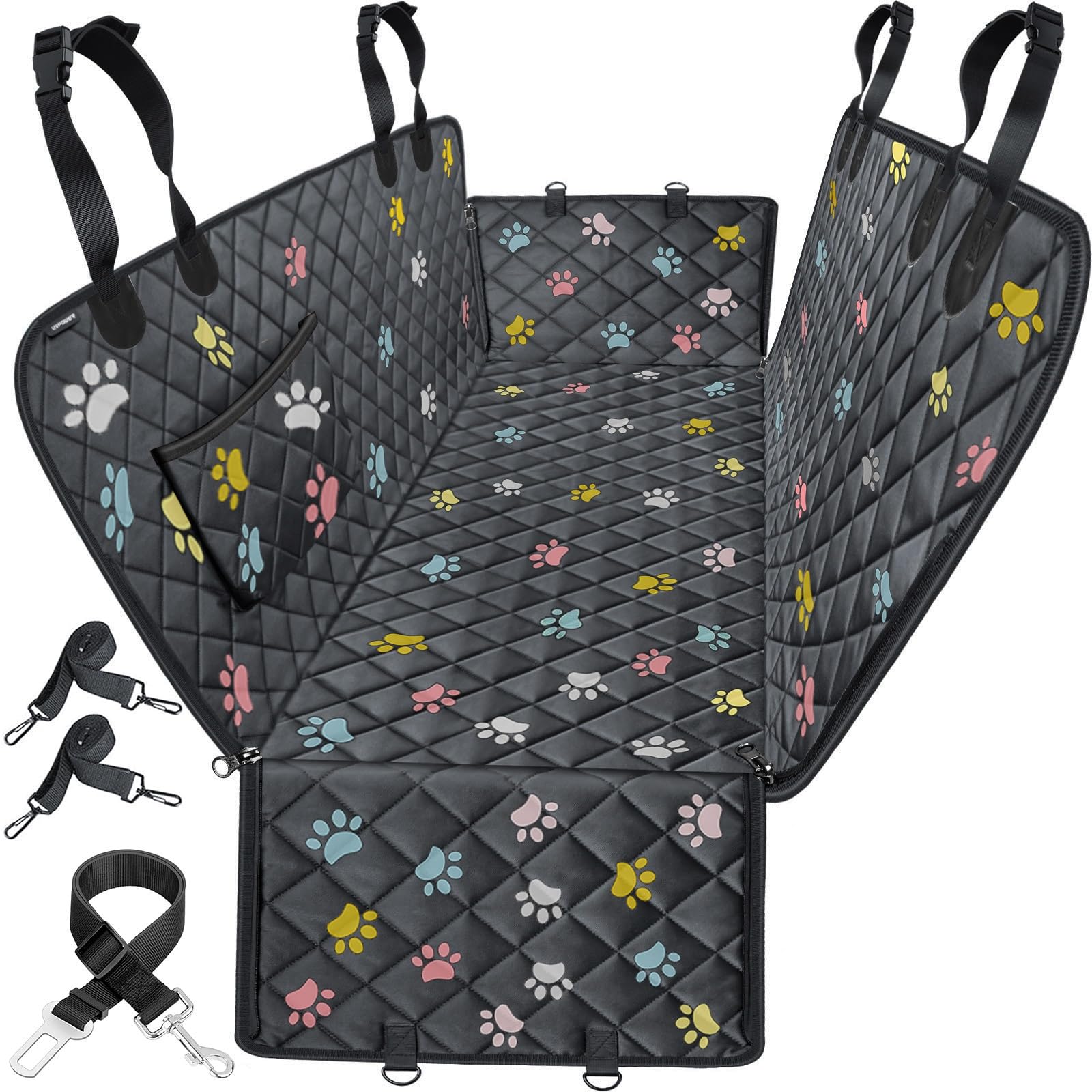 URPOWER dog car seat cover hammock for full-size trucks protects backseat from dirt