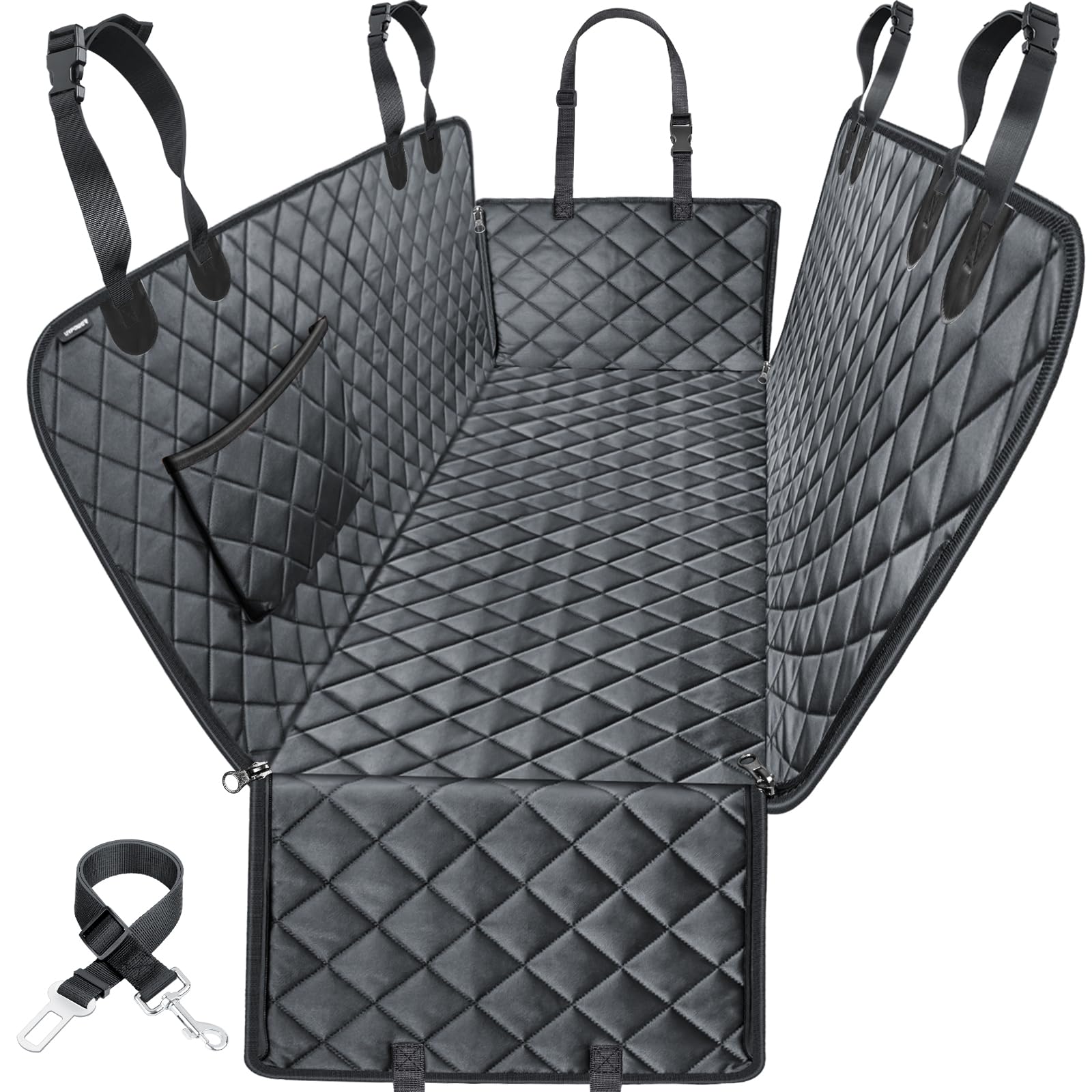 URPOWER dog car seat cover hammock protects backseat and keeps pets comfy