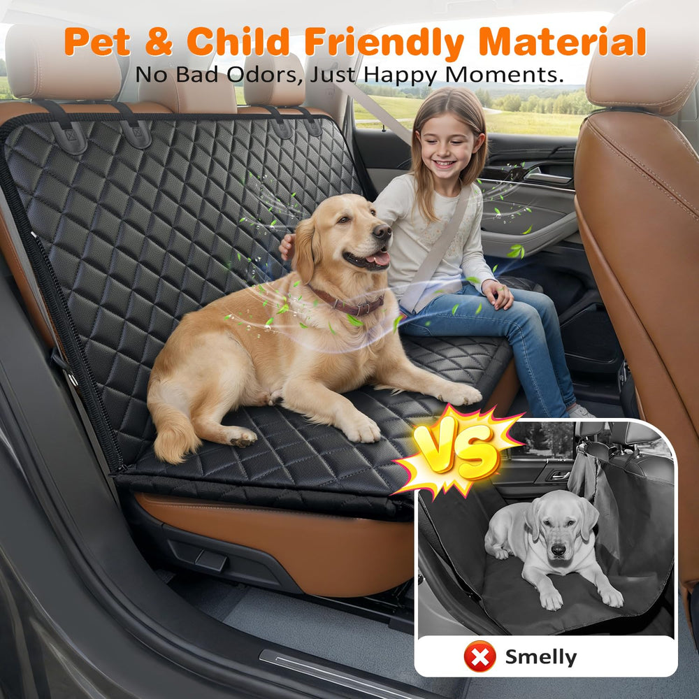 URPOWER dog car seat cover mesh window for airflow and visibility