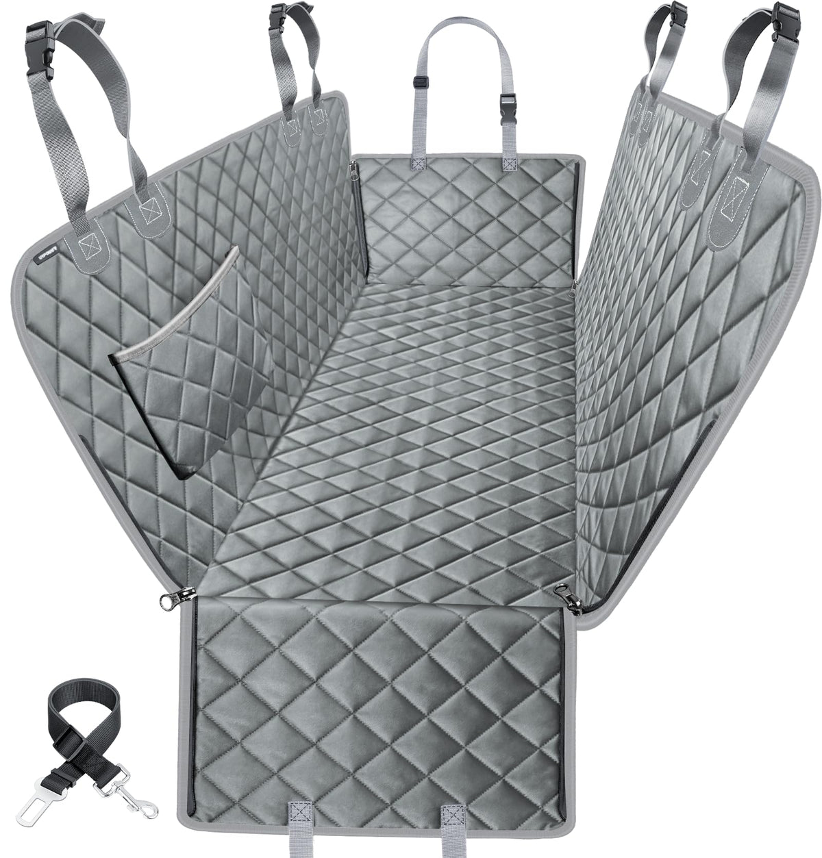 URPOWER dog car seat cover hammock style protects backseat from mud and scratches