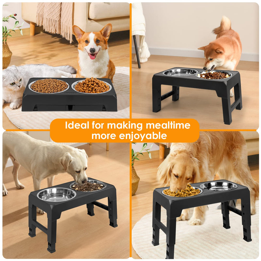URPOWER dog feeding station offers ergonomic dining at home.