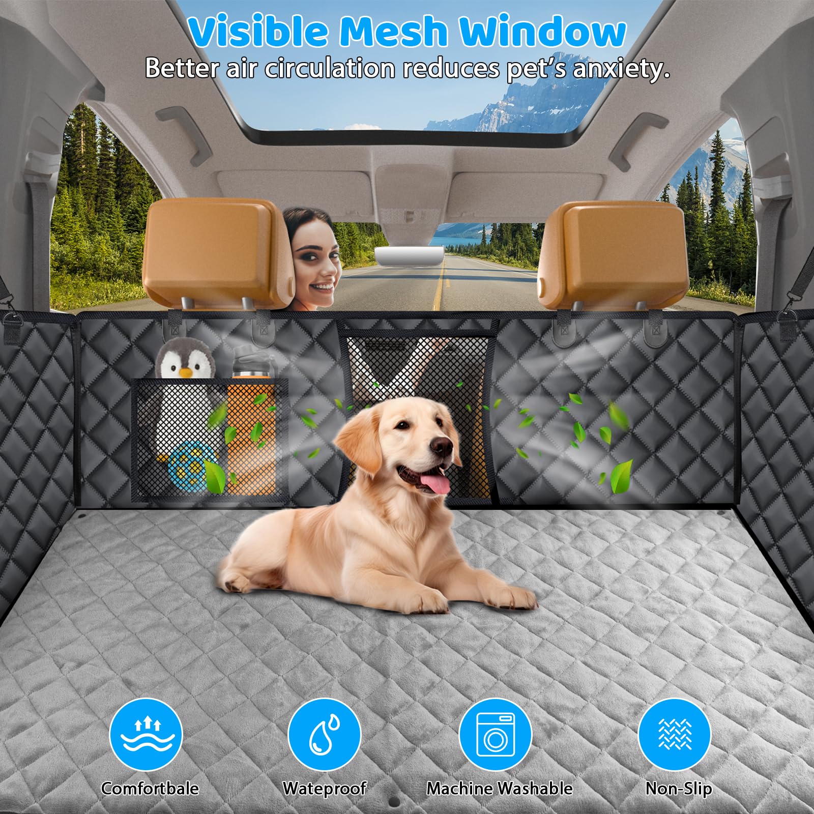 URPOWER dog seat belt safety strap helps secure pets for calmer journeys